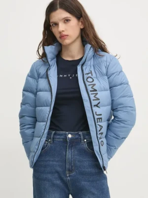 Tommy Jeans kurtka puchowa damska kolor niebieski przejściowa DW0DW20388