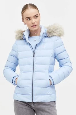 Tommy Jeans kurtka puchowa damska kolor niebieski zimowa DW0DW08588CHEAPER