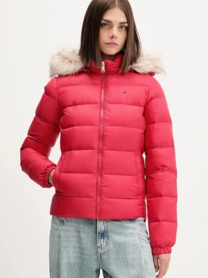 Tommy Jeans kurtka puchowa damska kolor różowy DW0DW18312