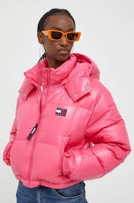 Tommy Jeans kurtka puchowa damska kolor różowy zimowa DW0DW16572