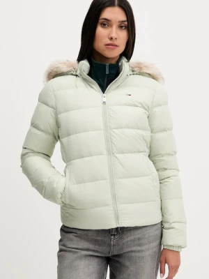 Tommy Jeans kurtka puchowa damska kolor zielony DW0DW18312