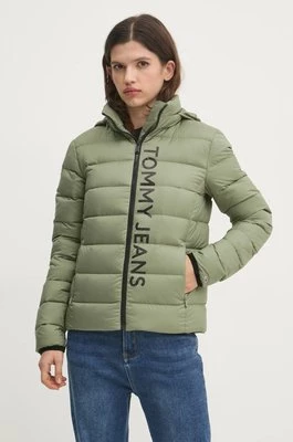 Tommy Jeans kurtka puchowa damska kolor zielony przejściowa DW0DW20388