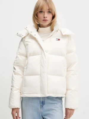 Tommy Jeans kurtka puchowa kolor beżowy zimowa DW0DW21623