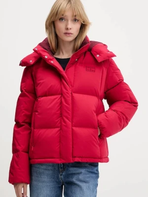 Tommy Jeans kurtka puchowa kolor czerwony zimowa DW0DW21623