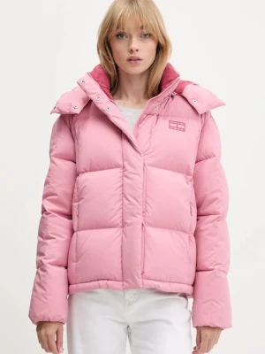 Tommy Jeans kurtka puchowa kolor różowy zimowa DW0DW21623