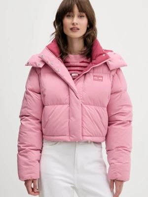 Tommy Jeans kurtka puchowa kolor różowy zimowa oversize DW0DW21624