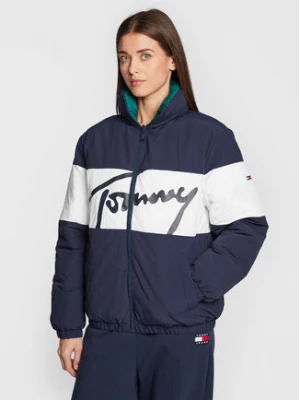 Tommy Jeans Kurtka puchowa Signature DW0DW14308 Granatowy Oversize