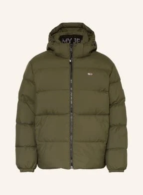 Tommy Jeans Kurtka Puchowa Z Odpinanym Kapturem gruen