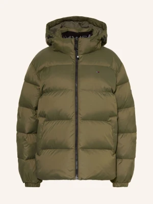 Tommy Jeans Kurtka Puchowa Z Odpinanym Kapturem gruen OLIWKOWY