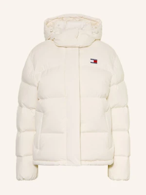 Tommy Jeans Kurtka Puchowa Z Odpinanym Kapturem weiss BIAŁY