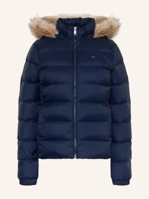 Tommy Jeans Kurtka Puchowa Z Odpinanym Sztucznym Futrem blau niebieski