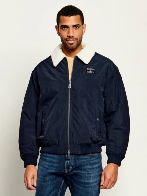 Tommy Jeans Kurtka | Relaxed fit | shearling granatowy