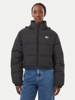 Tommy Jeans Kurtka zimowa Flag Ess DW0DW21620 Czarny Regular Fit