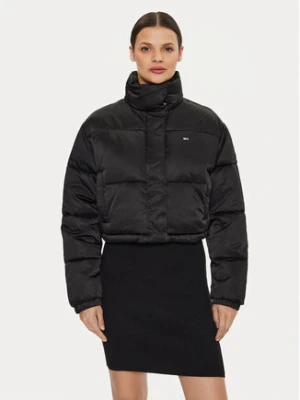 Tommy Jeans Kurtka zimowa Satin DW0DW18292 Czarny Regular Fit