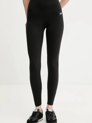 Tommy Jeans legginsy damskie kolor czarny gładkie DW0DW21830