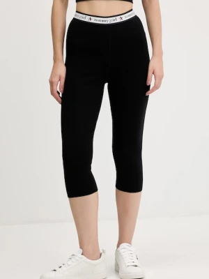 Tommy Jeans legginsy damskie kolor czarny gładkie DW0DW22506