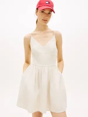 Tommy Jeans Lniana sukienka