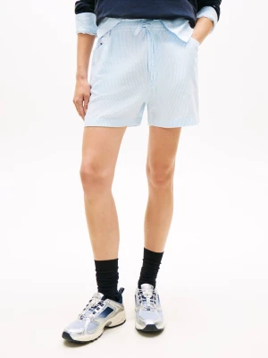 Tommy Jeans Lniane szorty TJW ESSENTIAL | Regular Fit błękitny