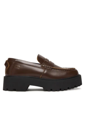 Tommy Jeans Loafersy Archive '01 Leather Loafer EN0EN03022 Brązowy