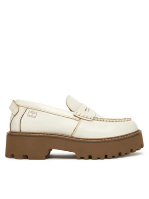 Tommy Jeans Loafersy Archive '01 Leather Loafer EN0EN03022 Kremowy