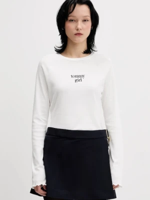Tommy Jeans longsleeve bawełniany biały