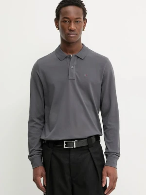 Tommy Jeans longsleeve bawełniany kolor szary gładki DM0DM20232
