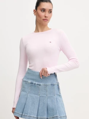 Tommy Jeans longsleeve damski bawełniany z elastanem