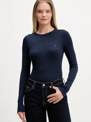 Tommy Jeans longsleeve damski bawełniany z elastanem