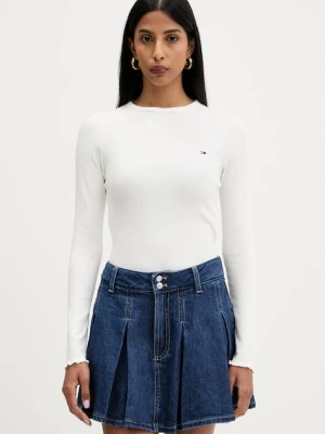 Tommy Jeans longsleeve damski bawełniany z elastanem