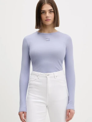 Tommy Jeans longsleeve damski kolor beżowy DW0DW20178