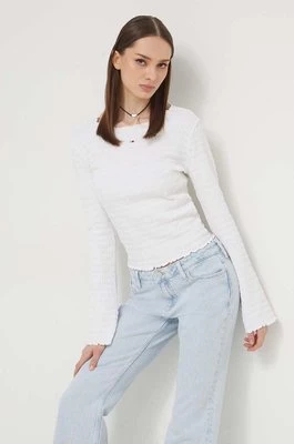 Tommy Jeans longsleeve damski kolor biały DW0DW17887