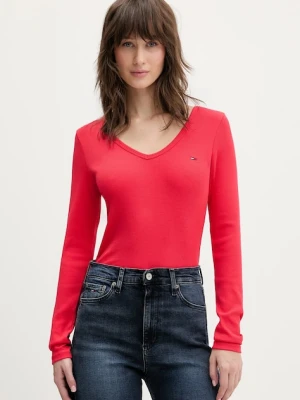 Tommy Jeans longsleeve damski kolor czerwony DW0DW17990