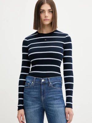 Tommy Jeans longsleeve damski kolor granatowy DW0DW17387