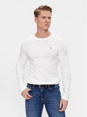 Tommy Jeans Longsleeve DM0DM04409 Biały Slim Fit