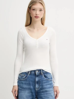 Tommy Jeans longsleeve kolor biały DW0DW20903