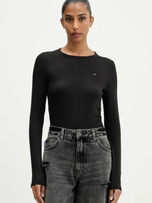 Tommy Jeans longsleeve kolor czarny DW0DW21568