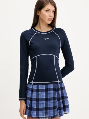 Tommy Jeans longsleeve kolor granatowy DW0DW21539