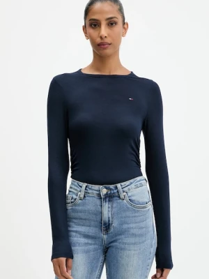 Tommy Jeans longsleeve kolor granatowy DW0DW21568