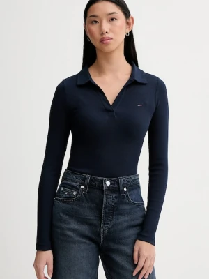 Tommy Jeans longsleeve kolor granatowy DW0DW21933
