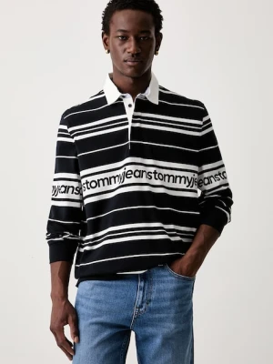 Tommy Jeans longsleeve męski bawełniany czarny