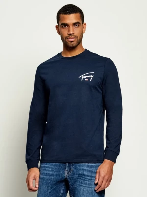 Tommy Jeans Longsleeve | Slim Fit granatowy