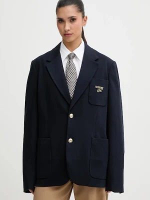 Tommy Jeans marynarka kolor granatowy jednorzędowa gładka DW0DW22495