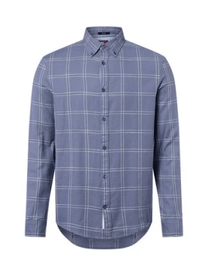 Tommy Jeans Męska koszula w kratę Mężczyźni Regular Fit Bawełna niebieski w kratkę,