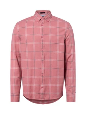 Tommy Jeans Męska koszula w kratę Mężczyźni Regular Fit Bawełna różowy w kratkę,