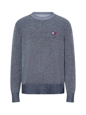 Tommy Jeans Męski sweter Mężczyźni Bawełna niebieski marmurkowy,