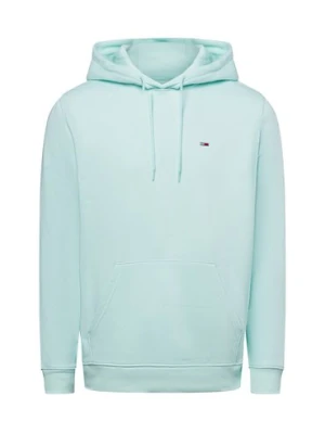 Tommy Jeans Męski sweter z kapturem Mężczyźni Bawełna niebieski jednolity,