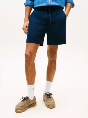 Tommy Jeans szorty z zawartością lnu Mężczyźni Bawełna niebieski