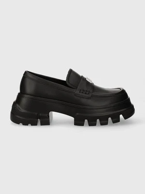 Tommy Jeans mokasyny TJW CHUNKY LOAFER damskie kolor czarny na platformie EN0EN02504