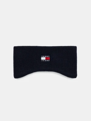 Tommy Jeans opaska na głowę bawełniana kolor granatowy AW0AW17898