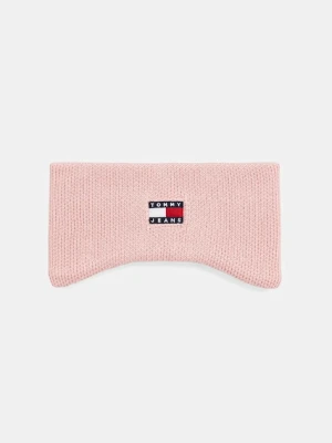 Tommy Jeans opaska na głowę bawełniana kolor różowy AW0AW17898